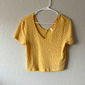 Yellow crop top